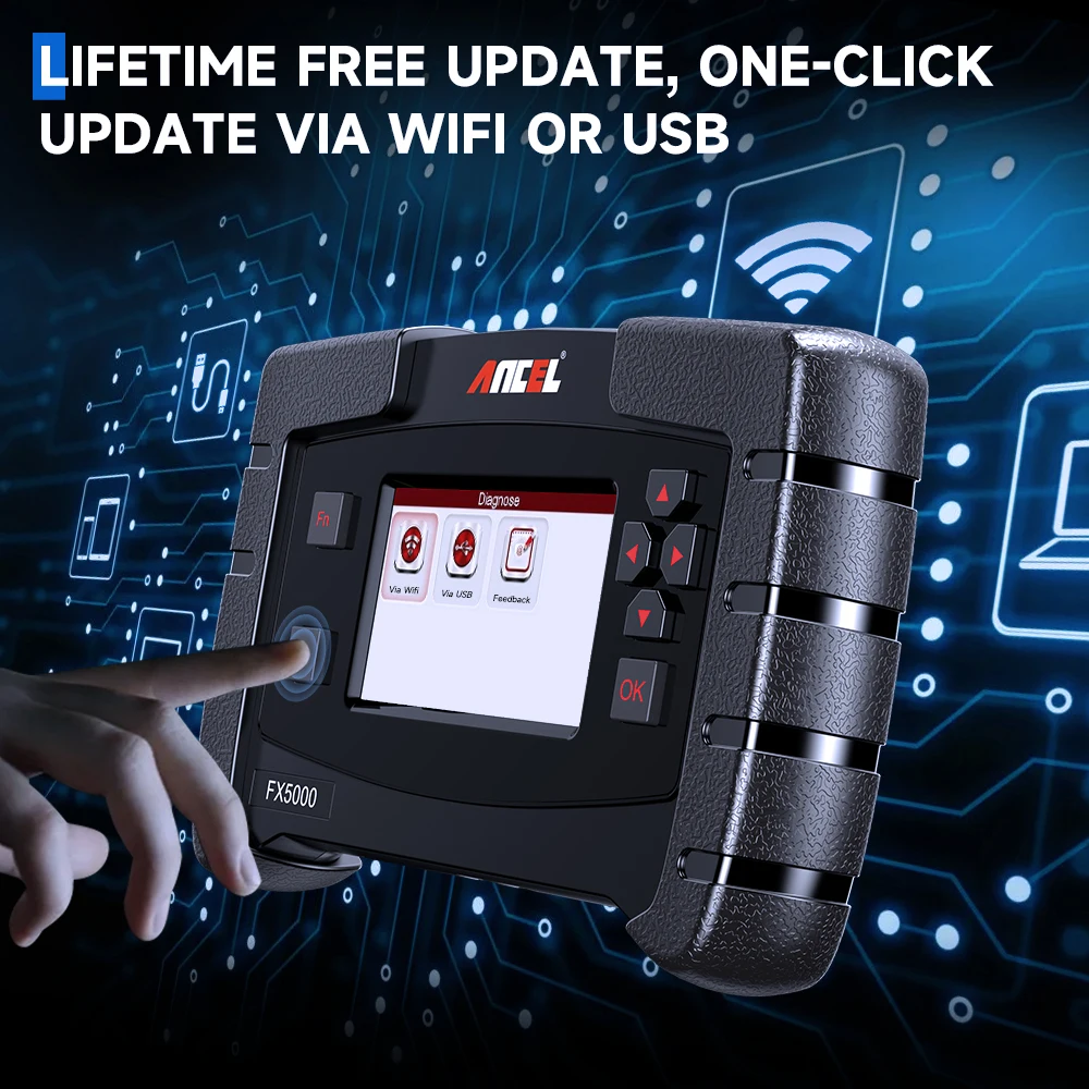 ANCEL FX5000 Professional OBDII Scanner EPB Oil Reset ABS Bleeding OBD2 Automotive Scanner All System Scan Tools