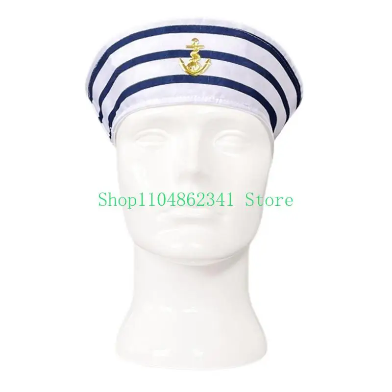 

652F Unisex Adult Yacht Boat Sailor Captain Hat Cosplay Costume Hat Captain Hat