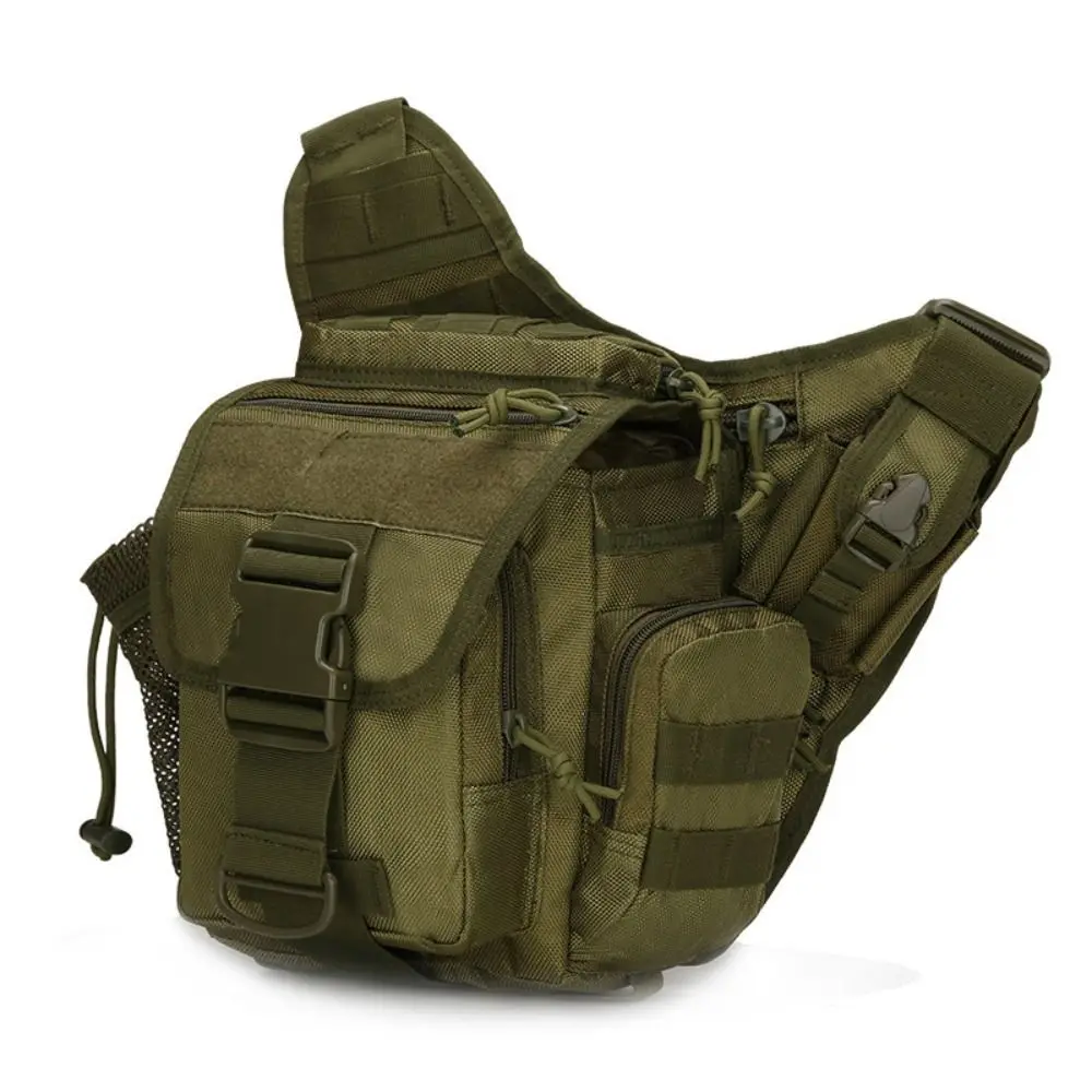 

Molle Outdoor Chest Bag Multifunctional Large Capacity Climbing Saddle Bag High Density Nylon Durable Travel Shoulder Bag Men