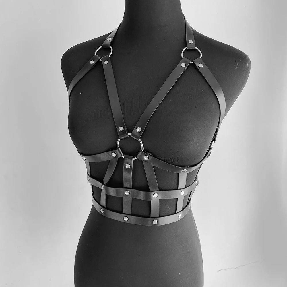 Full Body Harness Skirt Bra For Festival Sexy Dance Costumes Leg Harness Garter Belt Erotic Underwear Fetish Cage Sword Belt