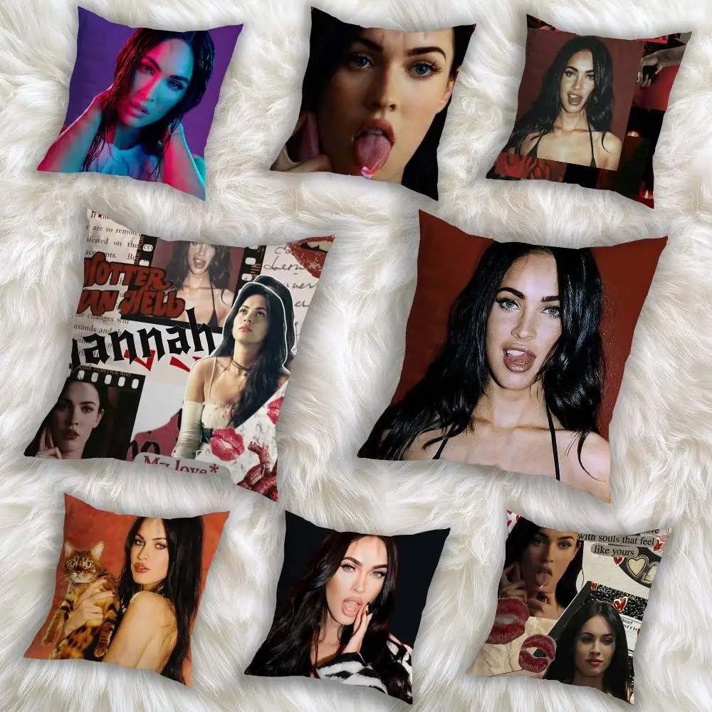 

Idol Megan Fox 2000s Pillow Case Sofa Living Room Bedroom Headboard Backrest Cushion Square Cushion Nap Time