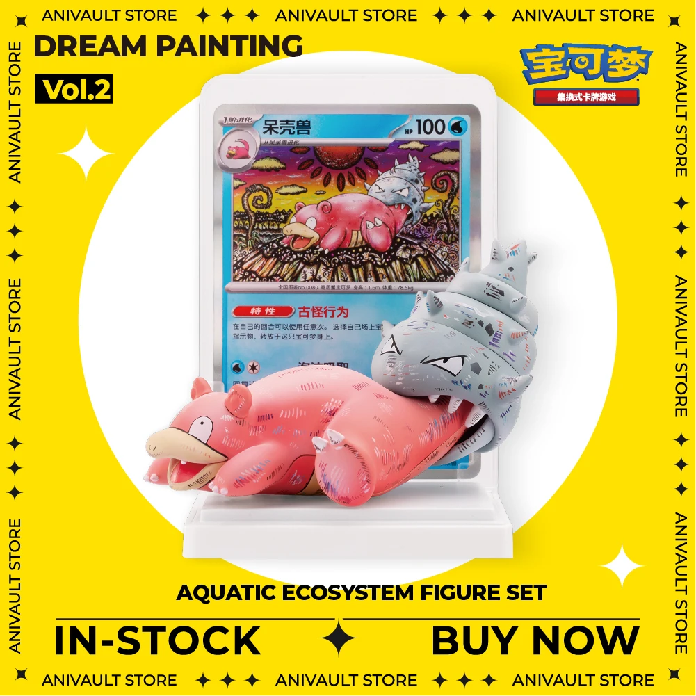 

In Stock Original Pokemon 151 Dreamy Paint Vol.1 2 Gengar Squirtle Bulbasaur Slowbro Blind Box Collectible Figure Birthday Gift