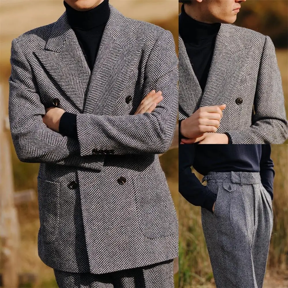 

Autumn winter suit 2 piece suit blazer suit pants Beige Suit Set Coffee suit jacket Loose suit jacket Tailored suit pants