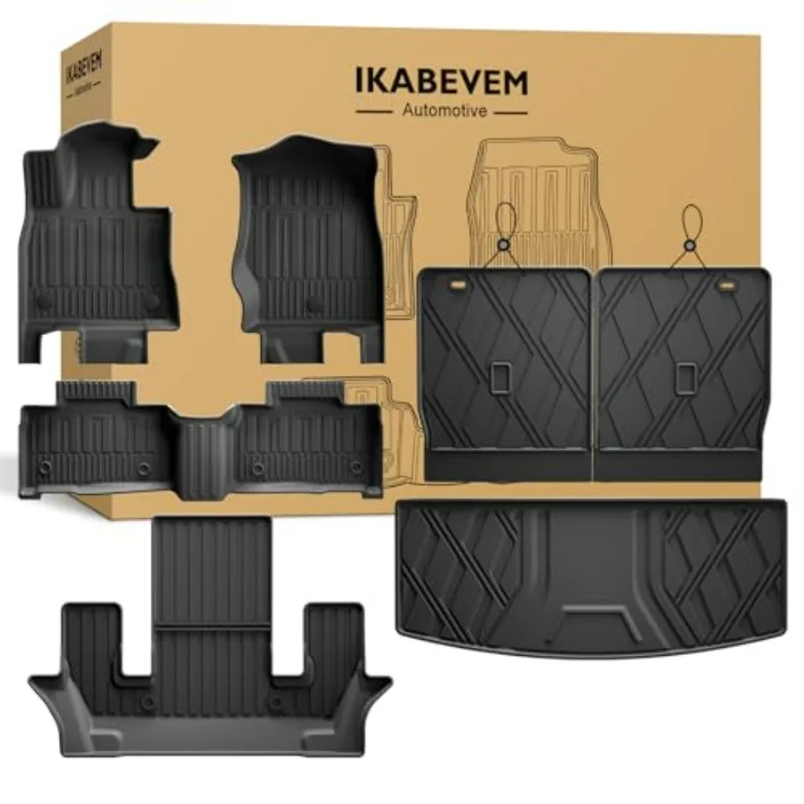 

Коврики для пола, совместимые с Ford Explorer 2020-2025 (6 мест), индивидуальная посадка, полный комплект, автомобильные аксессуары, черные, для моделей XLT, ST, Platinum, Active