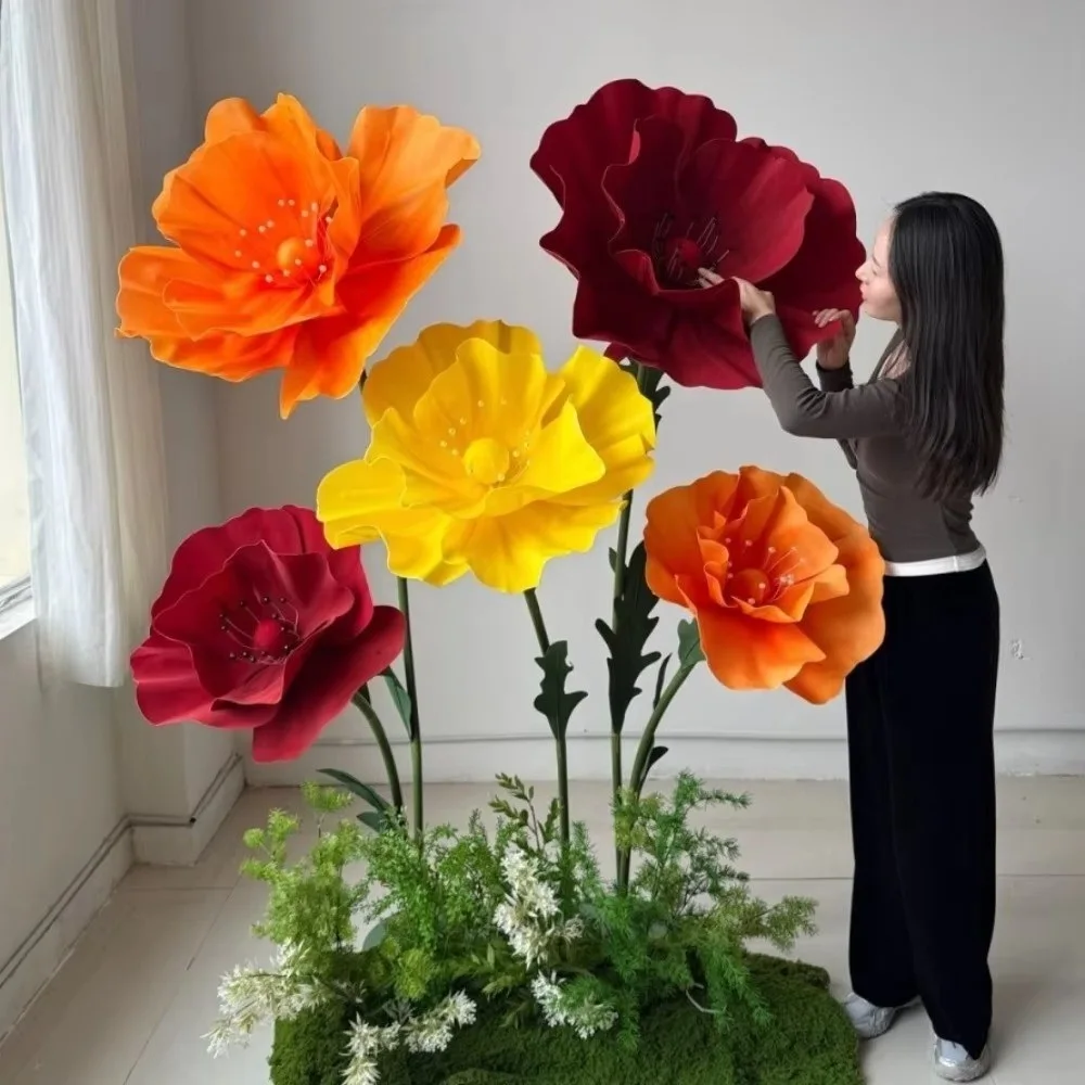 

170cm Form Flowers Backdrop Decoration With Stand Giant Decoration Artificial Flowers Realistic Garden Decoration Outdoor