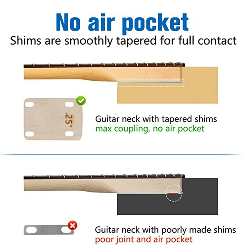 3-teiliges Gitarren hals polster aus massivem Ahorn, schützendes Gitarren hals polster für den aufschraub baren Hals