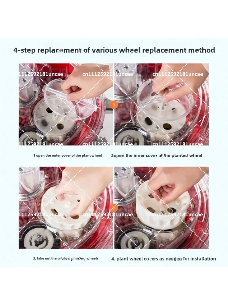 Hand Push Seeder for Soybean Corn Peanut Cotton, Precision Rotary Planter Roller Seeder for Garden Planting