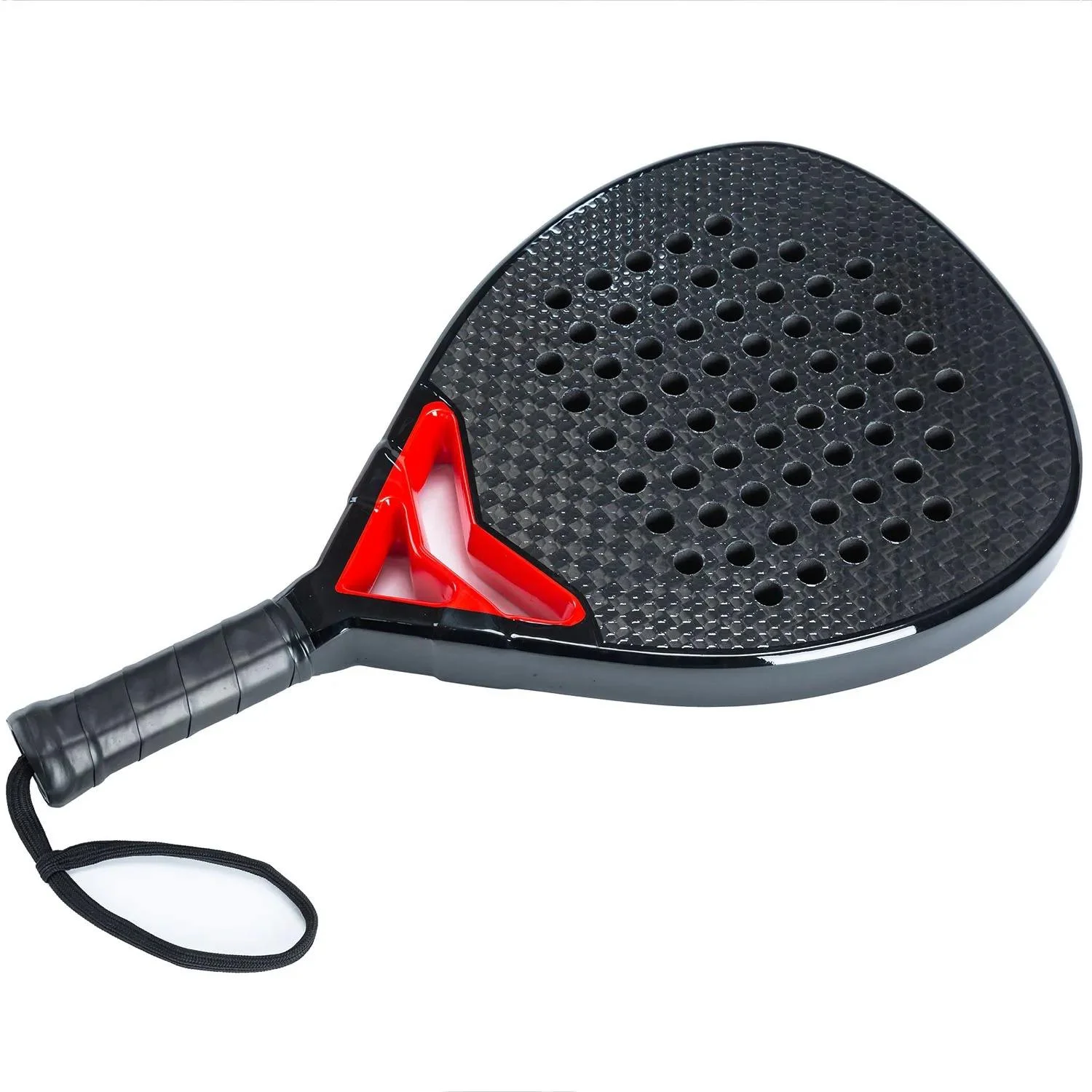 

Outdoor Carbon fiber material padel tennis racket, 12K polyester net, soft EVA paddle body, customizable logo beginner sports ga