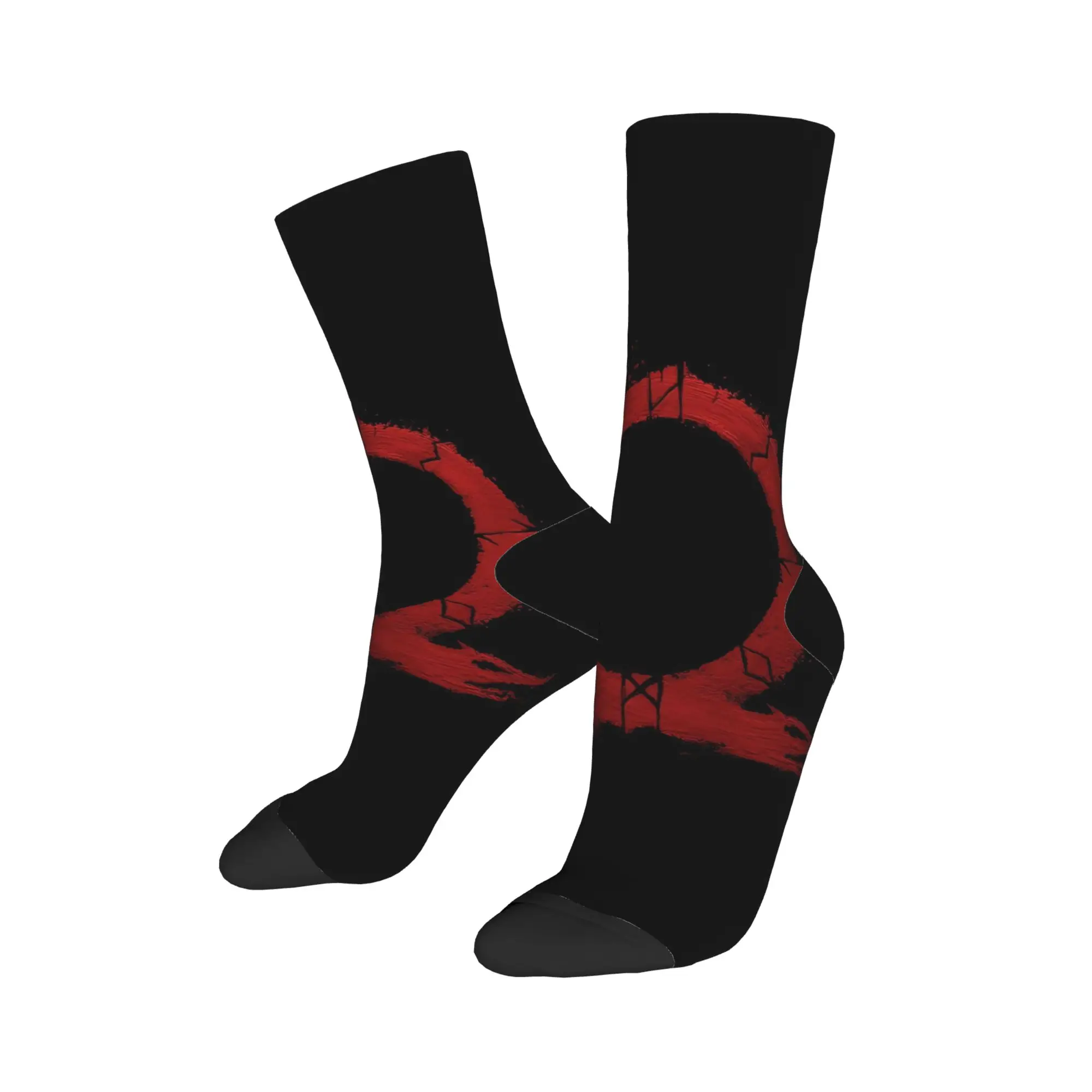 Kratos Stockings Women Men God  War Games Socks Breathable Funny Socks Autumn Skateboard Non Slip Pattern Socks Birthday Present