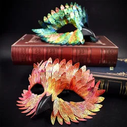 1PC Women's Feather Half Face Mask Suitable For Role-playing, Halloween, Christmas Gifts, Furniture and Ornaments