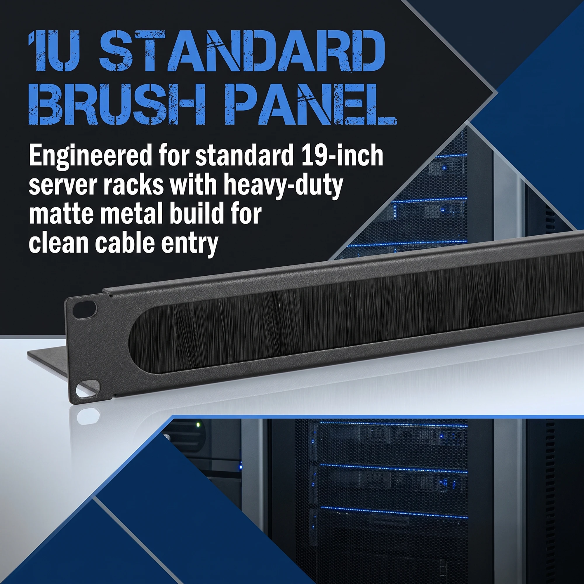 1/2/4/5Pcs 1U/2U 19Inch RACK MOUNT Blanking Plate Rack Mounting Blank Network Brush Panel Server Cabinet Cable Management