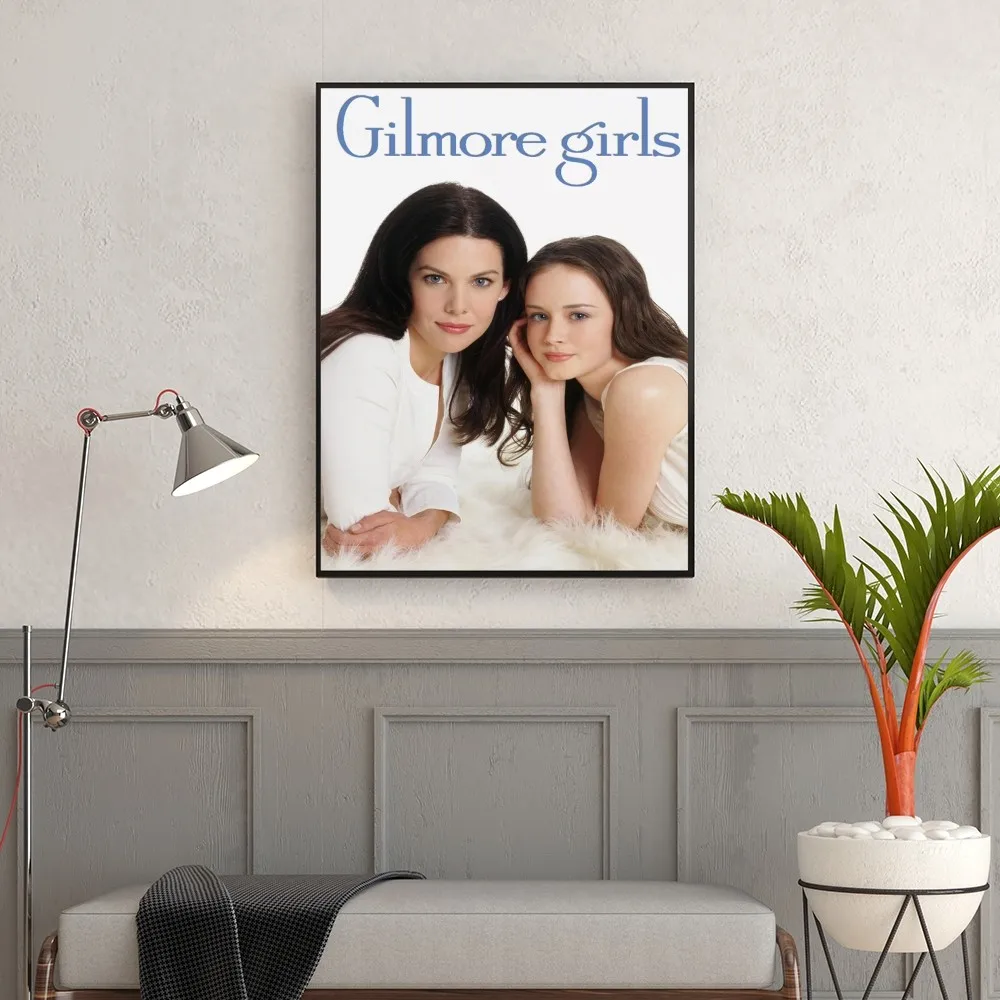 Retro Gilmore Girls Poster Self-adhesive Art Poster Retro Kraft Paper Sticker DIY Room Bar Cafe Vintage Decorative Painting