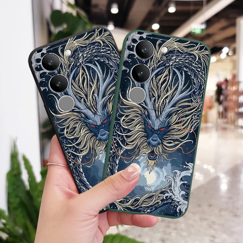 

Angry Dragon Phone Case For VIVO V50 V40 V30 V29 V29E V27 V27E V25 V25E V23 V23E V21 V20 Y20 Y12 Y21 Y22 Pro Silicone Cover
