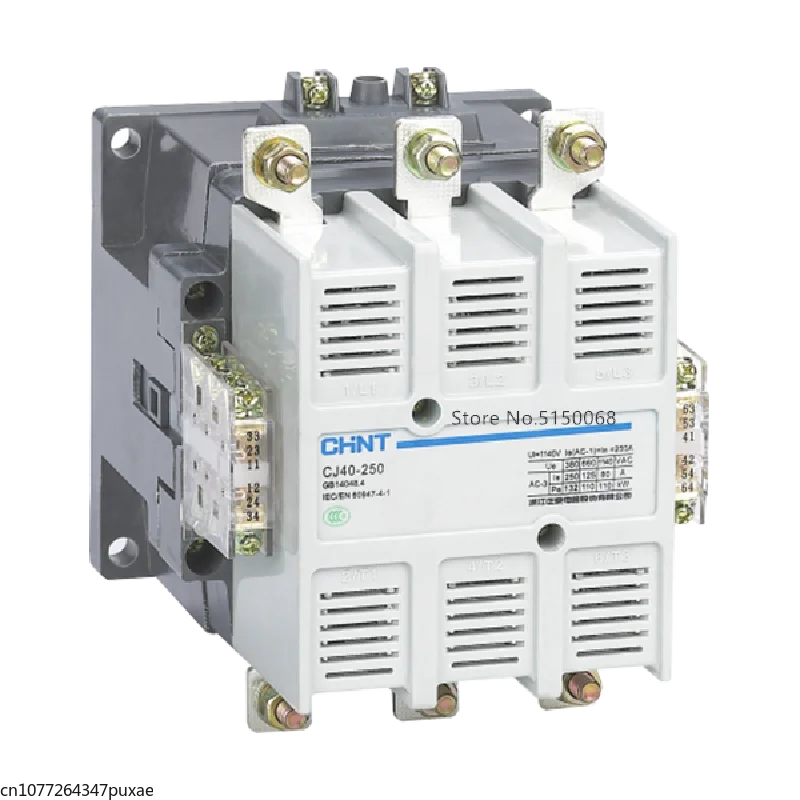 

CHINT CJ40 CJ40-100 CJ40-125 CJ40-160 CJ40-200 CJ40-250 CJ40-630 800A 1000A AC 220V 380V Electric Magnetic 3 Phase Contactor