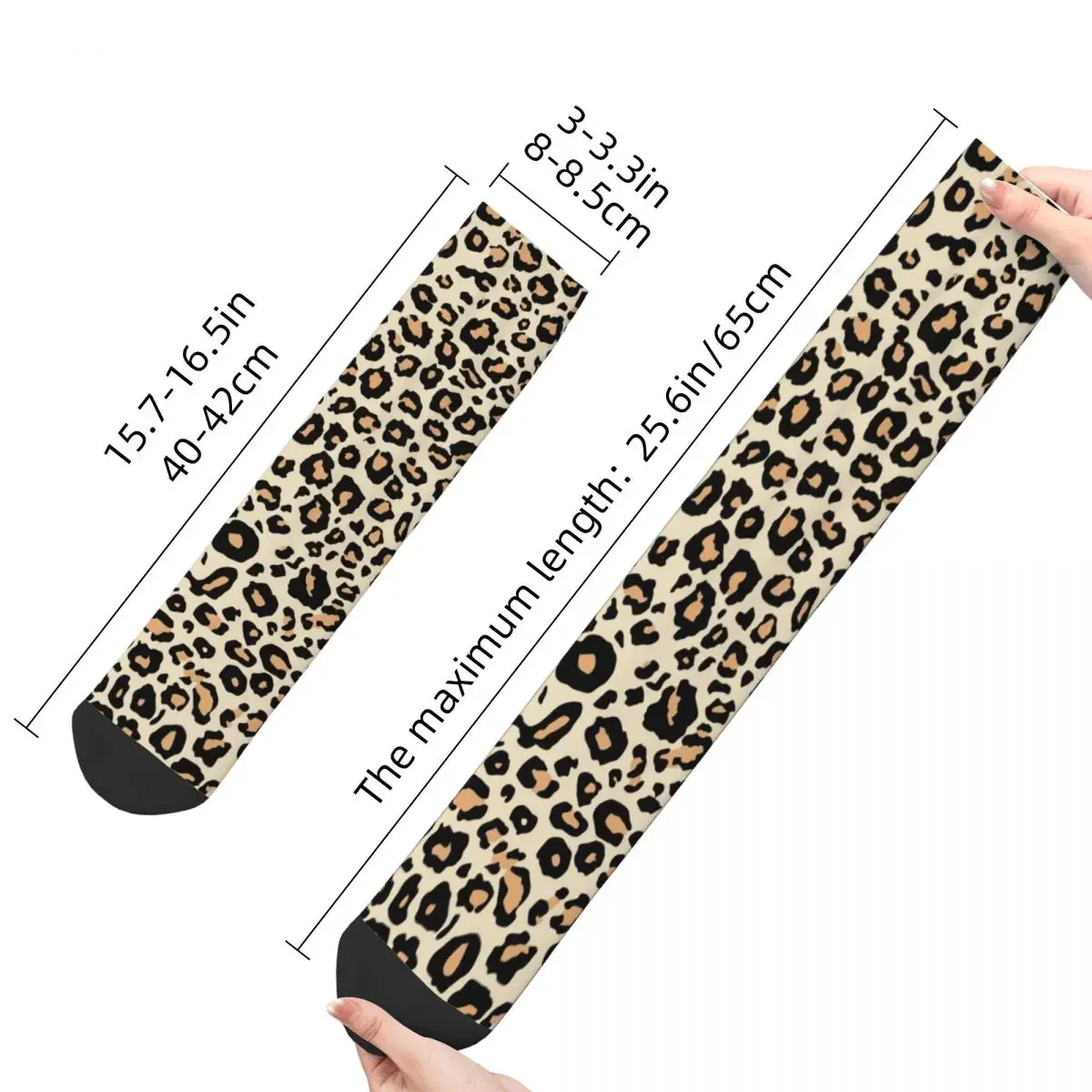 New Male Men Socks Casual Leopard Animal Print Sock Polyester Big Cats Spot Skateboard Women's Socks Spring Summer Autumn Winter