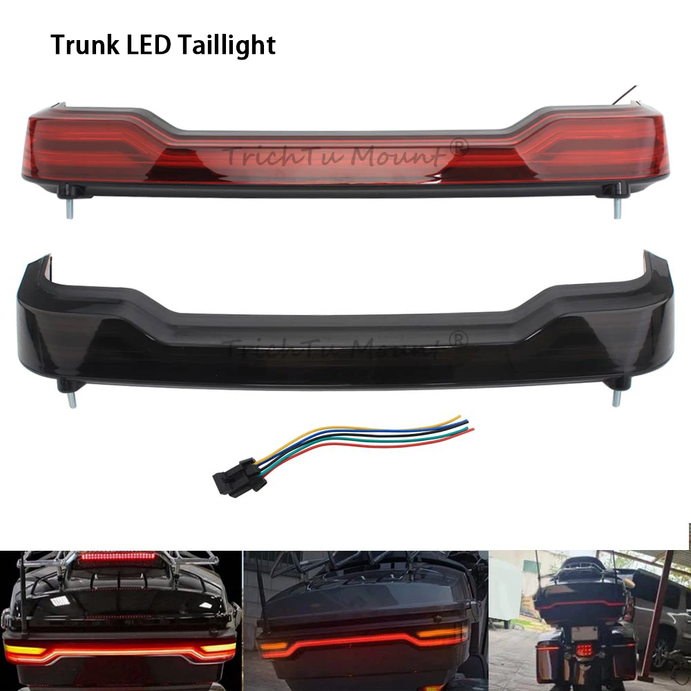 

Motorcycle Accessories King Rear LED Light Tour Pack Brake Turn Signals Tail Lamp For Electra Glide Ultra Limited FLHTK 2014+