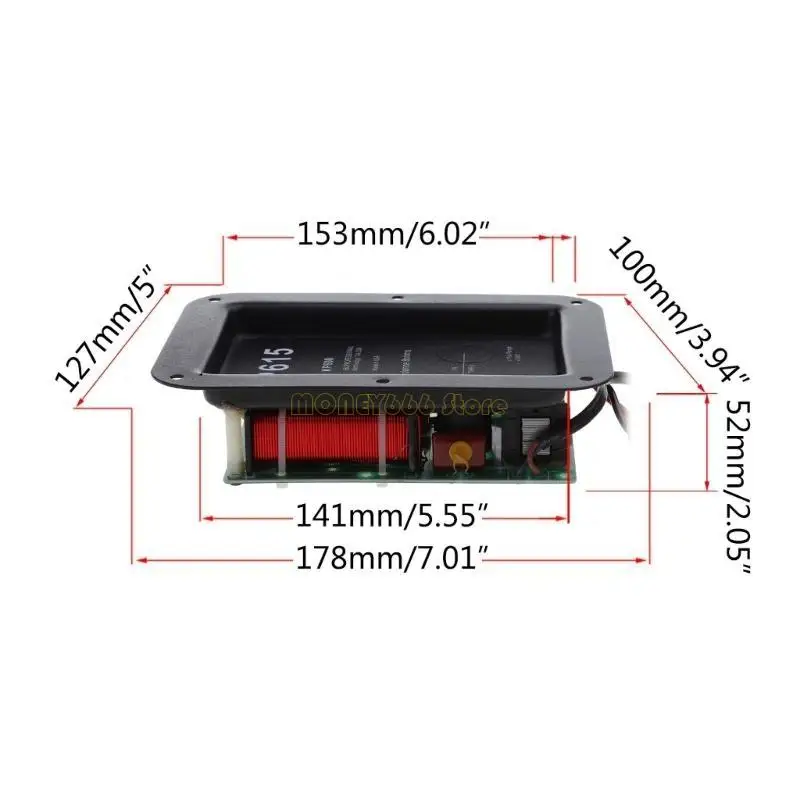 F62C 1PC 450W 2 Way Speaker Spexider Dister Tenter Bass Crossover Filter Amplifier Home Sound Theater
