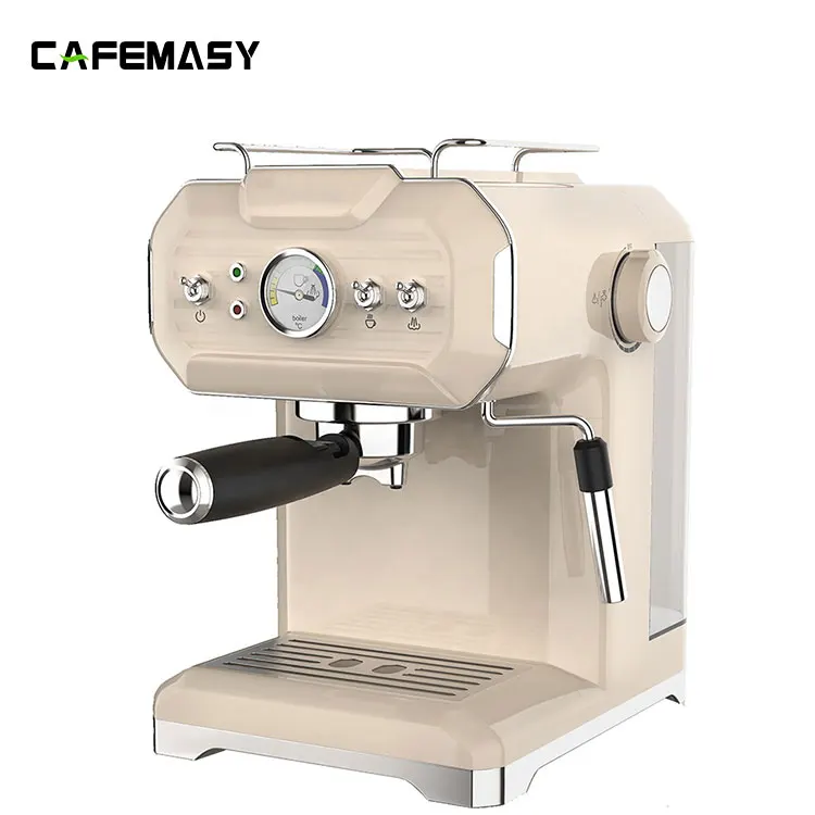 

Профессиональная кофеварка 1,5 л, полуавтоматическая паровая палочка, вспениватель молока, встроенная маленькая кофемашина для эспрессо