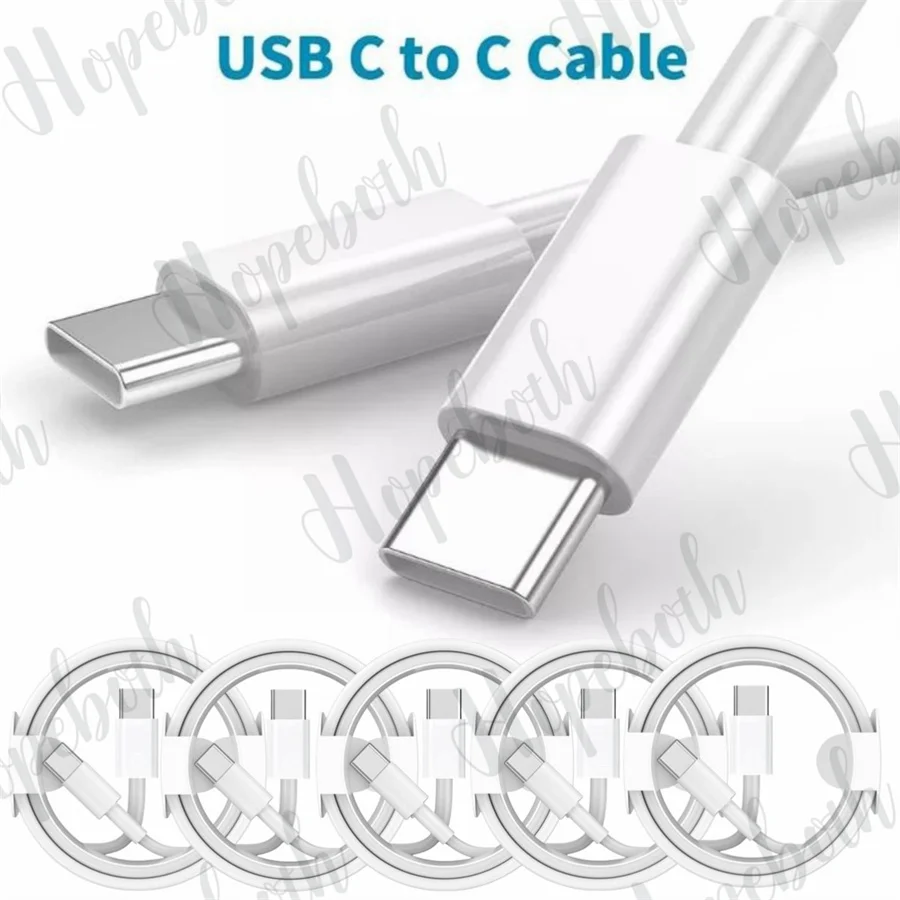 

50pcs 1M 3FT USB C to USB C Fast Charging PD USB Type C Cable For Samsung S20 S22 Note 20 xiaomi huawei