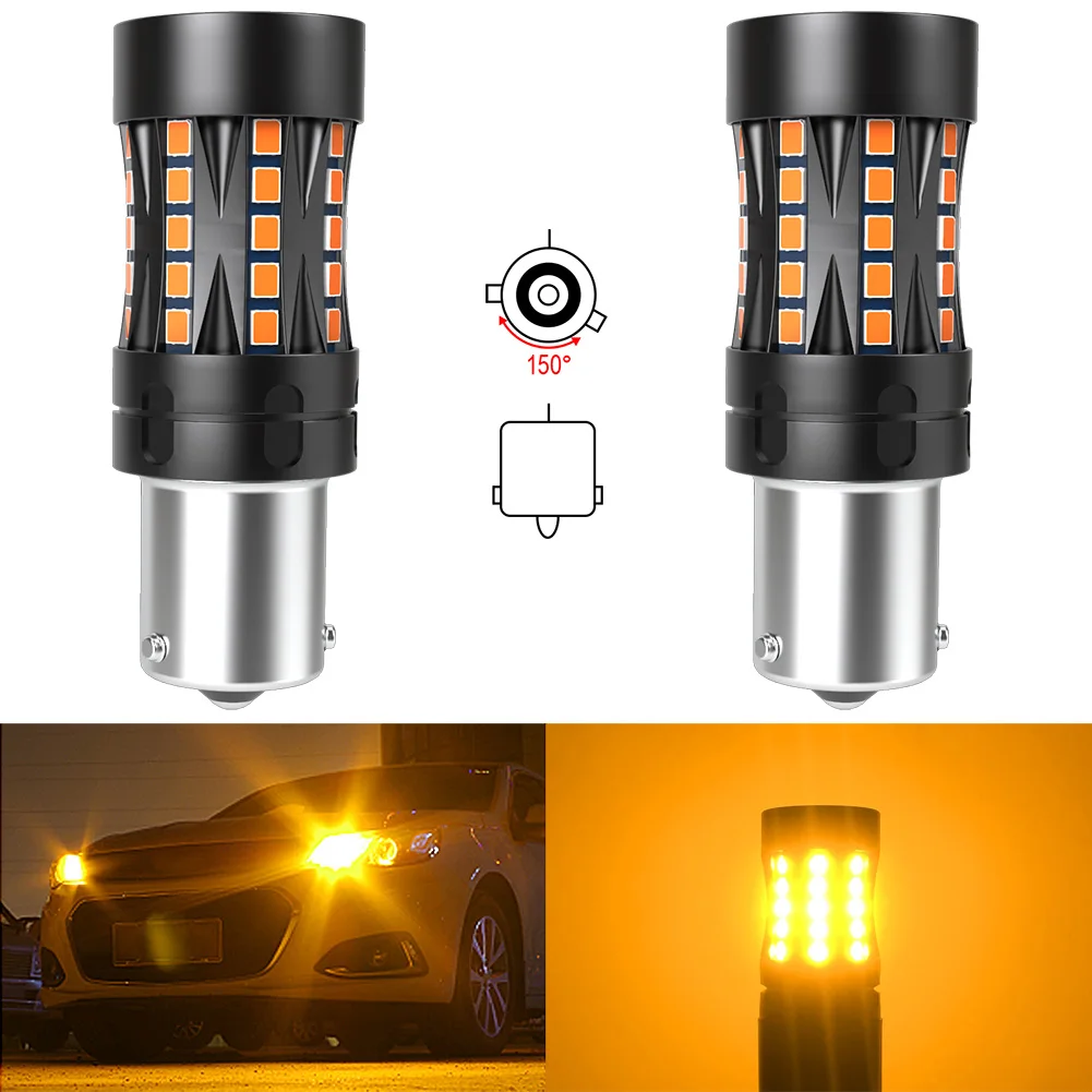 

2Pcs BAU15S 7507 PY21W LED CANBUS Bulbs Car Turn Signal Light For Mazda 3 6 5 2 Toyota Corolla Camry Nissan Versa Juke Leaf