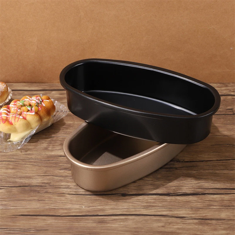 Molde ovalado para pan, molde antiadherente de acero al carbono para pasteles, molde para tostadas, bandeja para hornear pasteles, molde para pan, utensilios de cocina para hornear, molde para hornear
