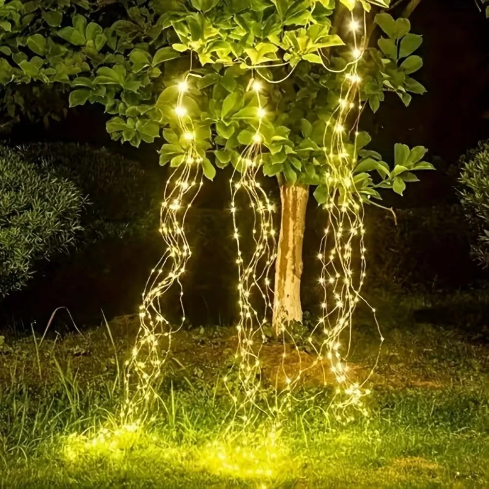 

1 шт. 3М 600 LED уличные гирлянды-лианы, каскадные светодиодные гирлянды для сада, патио, деревьев, двора, стен, вечеринок, декора комнат
