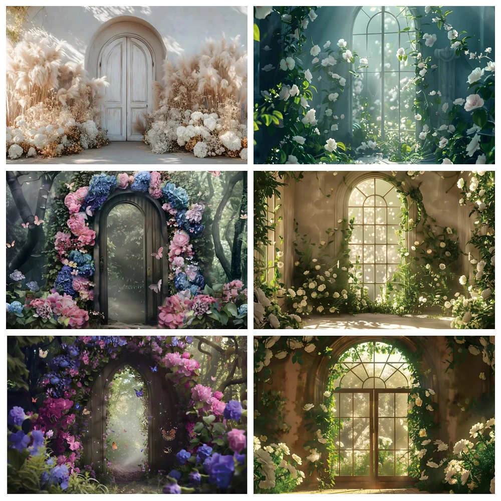 

Photography Background Boho Pampas Curtain Wedding Round Ring Pregnant Girl Portrait Grass Decor Backdrop Photocall