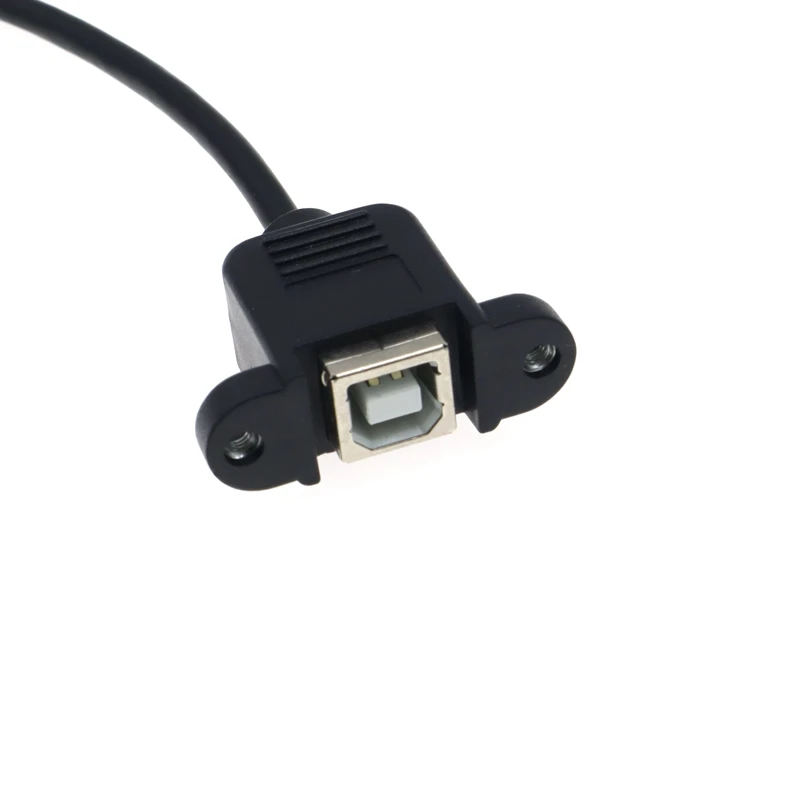 0.5m USB 2.0 Type B Male to Type B Female Printer Scanner Extension Cable with Panel Mount Screw Holes