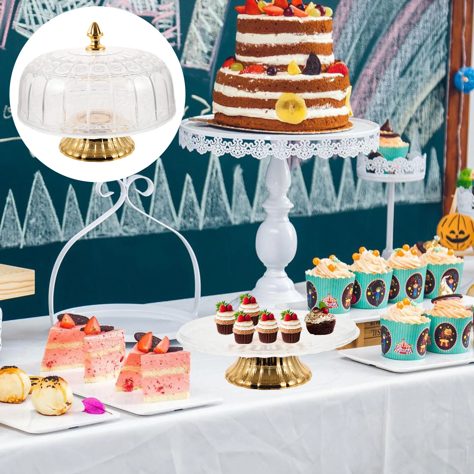 

Высокая подставка для торта, высокая основа, сервировочная тарелка для фруктов, гладкие края, многоразовая тарелка для конфет для демонстрации десертов, декоративный поднос для еды