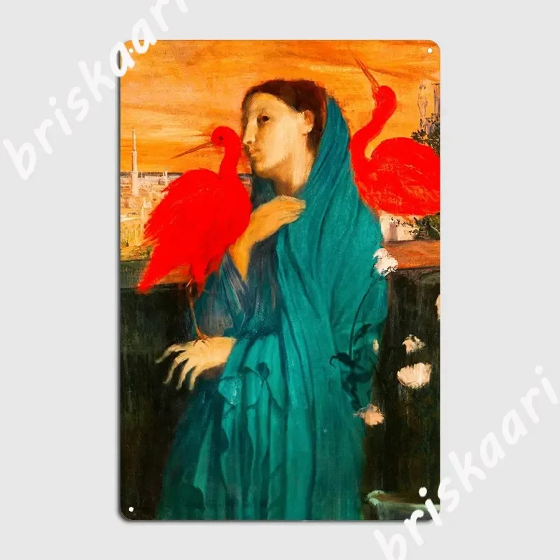 Hd Edgar Degas امرأة شابة مع Ibis Ca 1860 1862 لوحة معدنية ملصق حانة ملصق المنزل مضحك تين تسجيل الملصقات