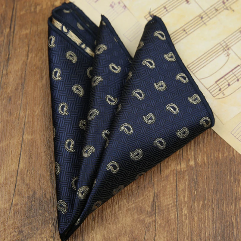 Classic Striped Pocket Square, Green Dots Design