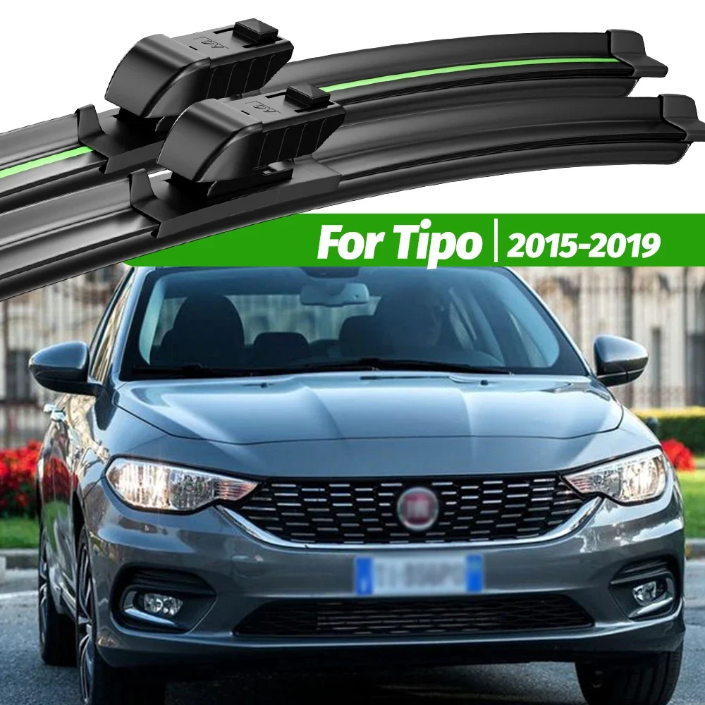 

For Fiat Tipo 2015-2019 2pcs Front Windshield Wiper Blades 2016 2017 2018 Windscreen Window Accessories