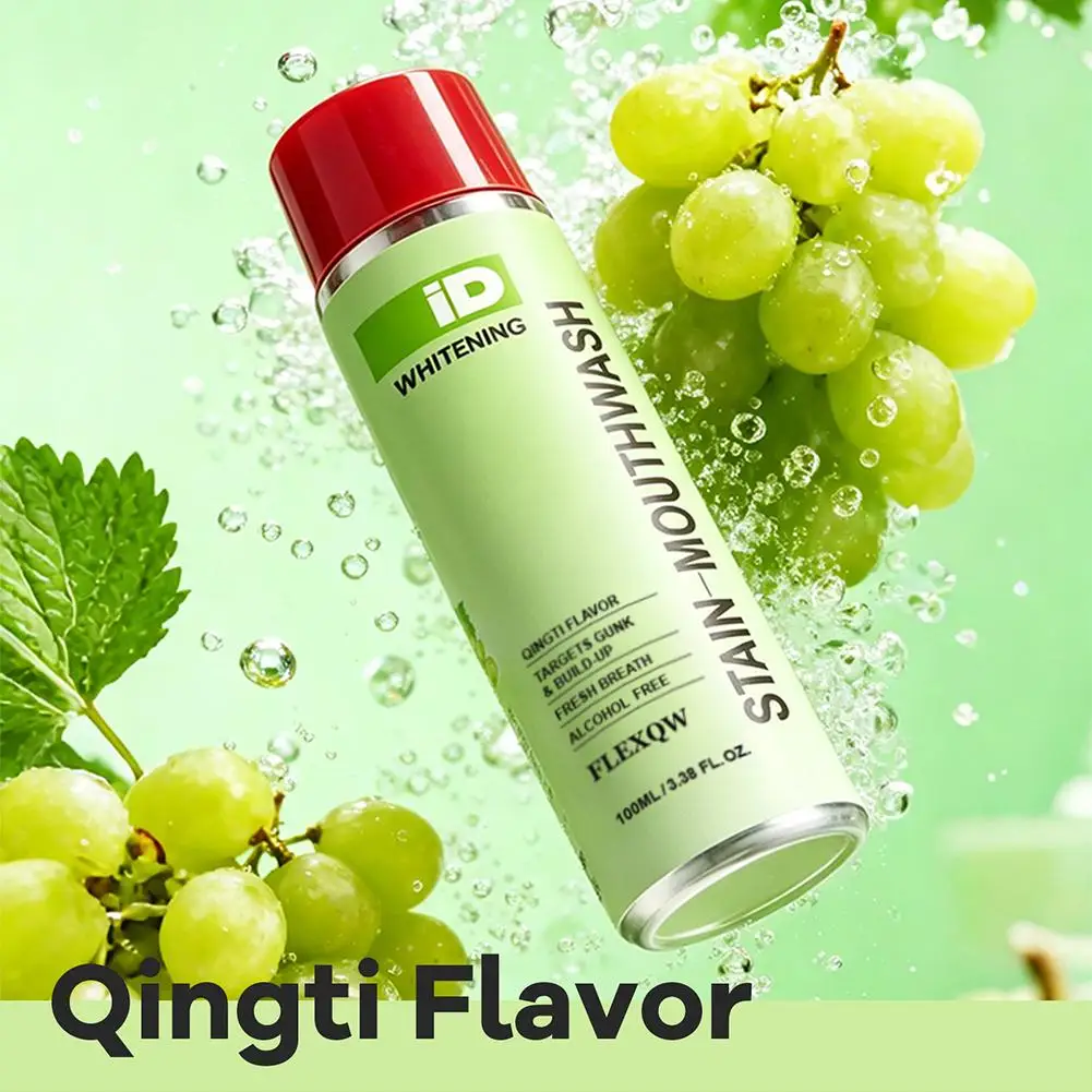Original Fresh Whitening Mouthwash 100ml Remove Oral Stains Refresh Breath Mild Alcohol-Free Portable Daily Oral Mouth Rinse Mou