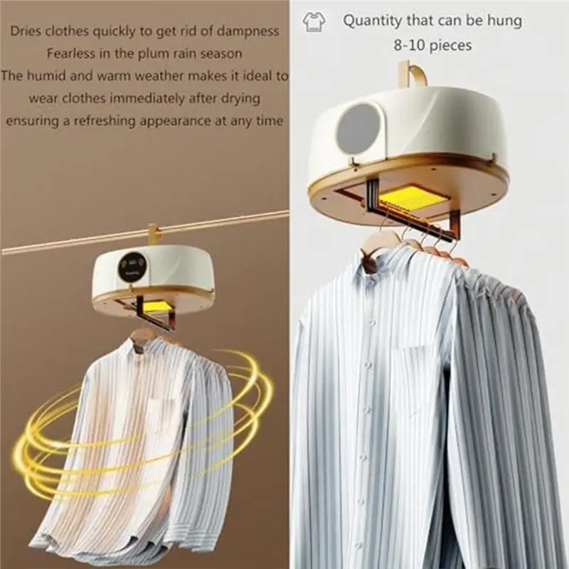 AD-Pengering Pakaian Portabel Dengan Lipatan Otomatis, Mesin Pengering Cepat Nirkabel Bebas Genggam Untuk Rumah, Perjalanan, Apartemen