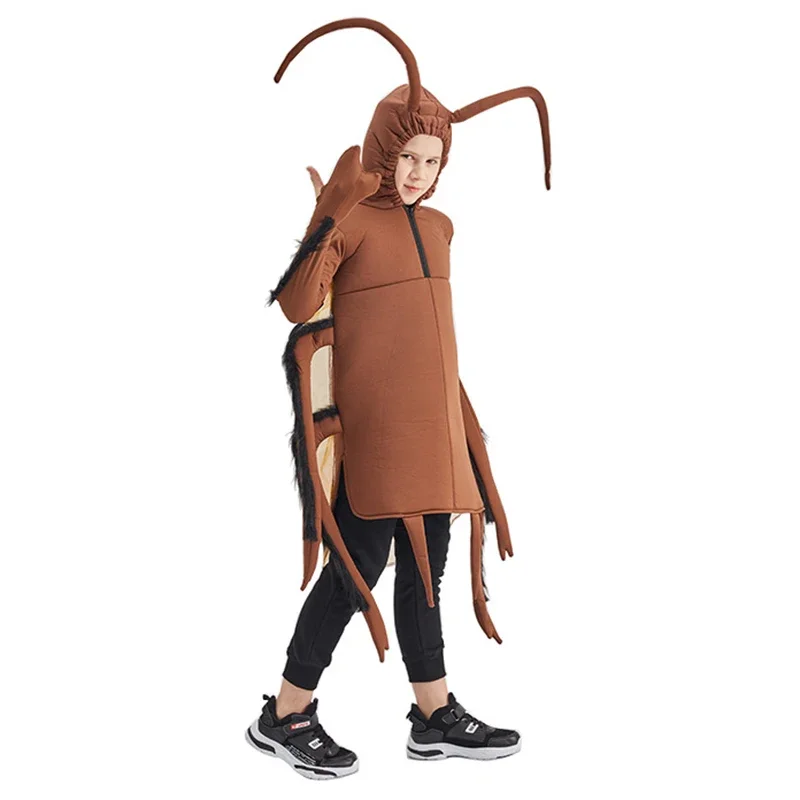 Animal Cockroach Cosplay Costume Halloween Funny Christmas Jumpsuit  For Adult Kids Stage Performance Carnival Uniform