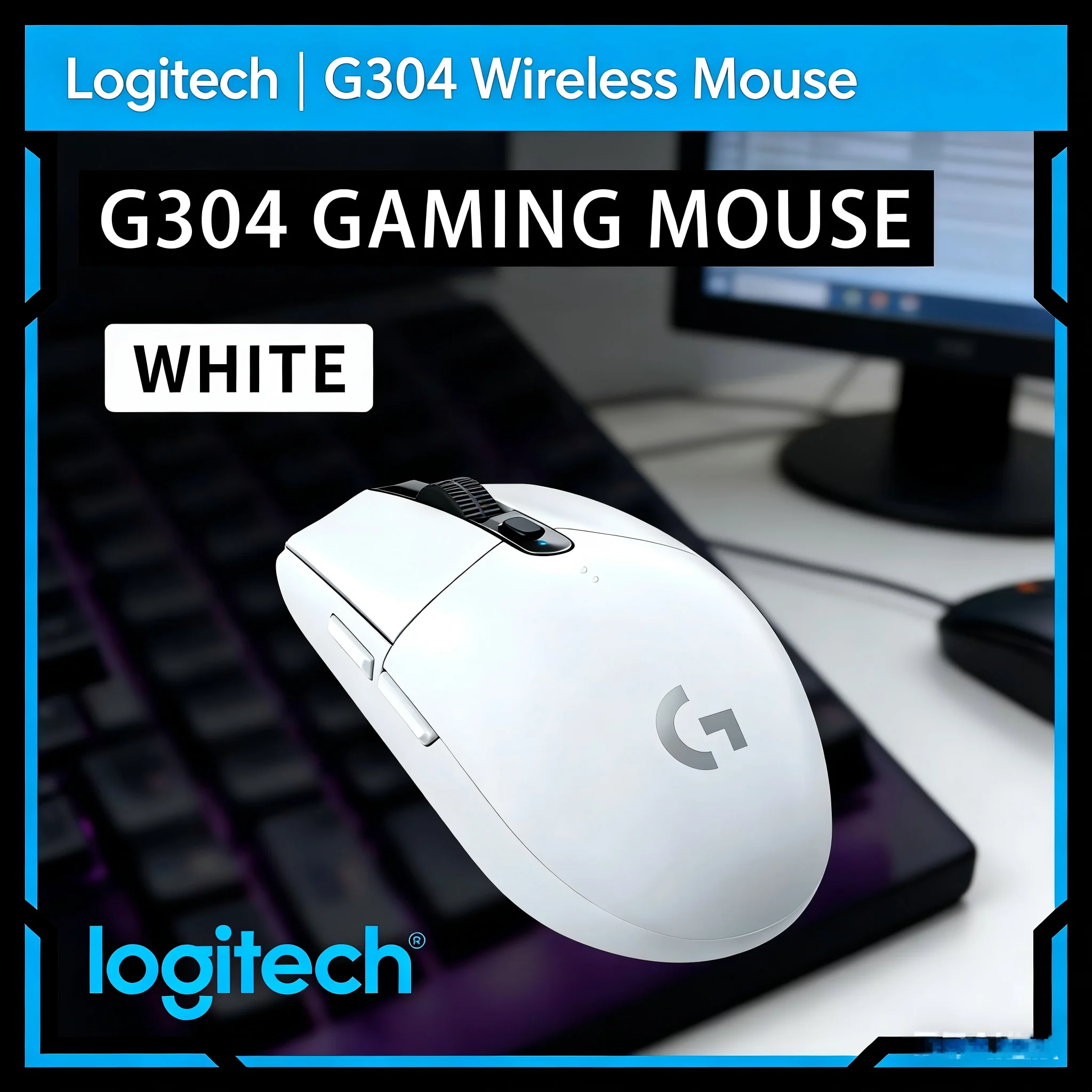 

Logitech G304/ G305 /G502 Wireless LIGHTSPEED Lag-Free HERO 12K 12000 DPI 6 Custom Buttons