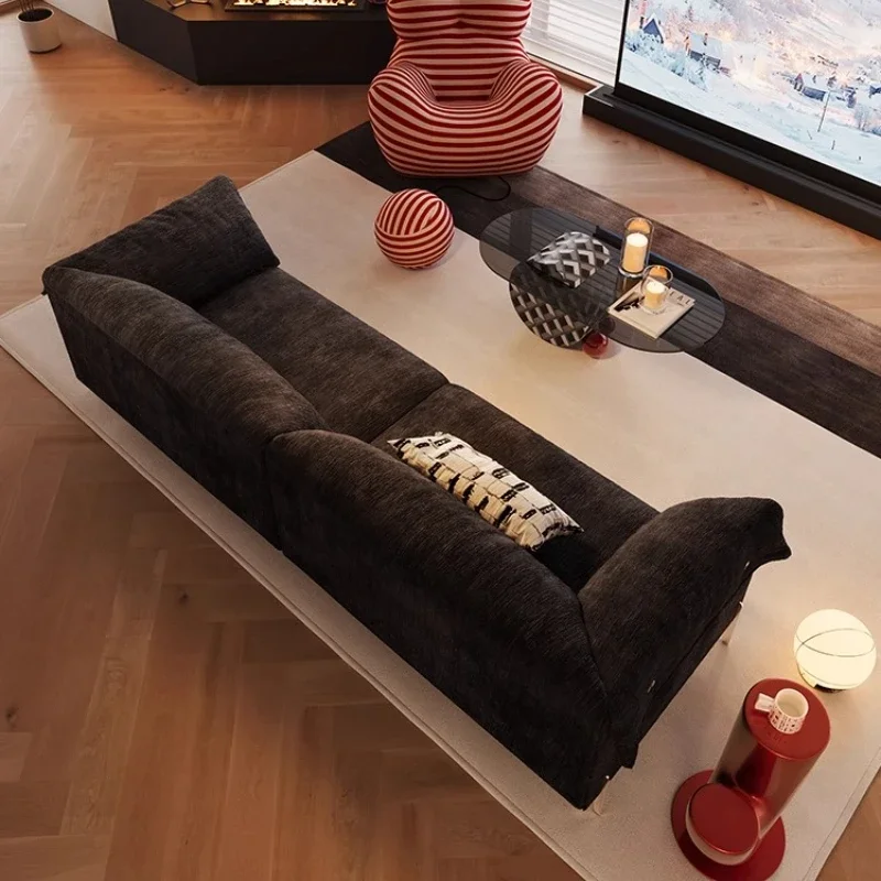 Relaxing Black Living Room Sofas Couch Filling Modern Comfortable Living Room Sofas Ergonomics Lazy Divano Postmodern Furniture