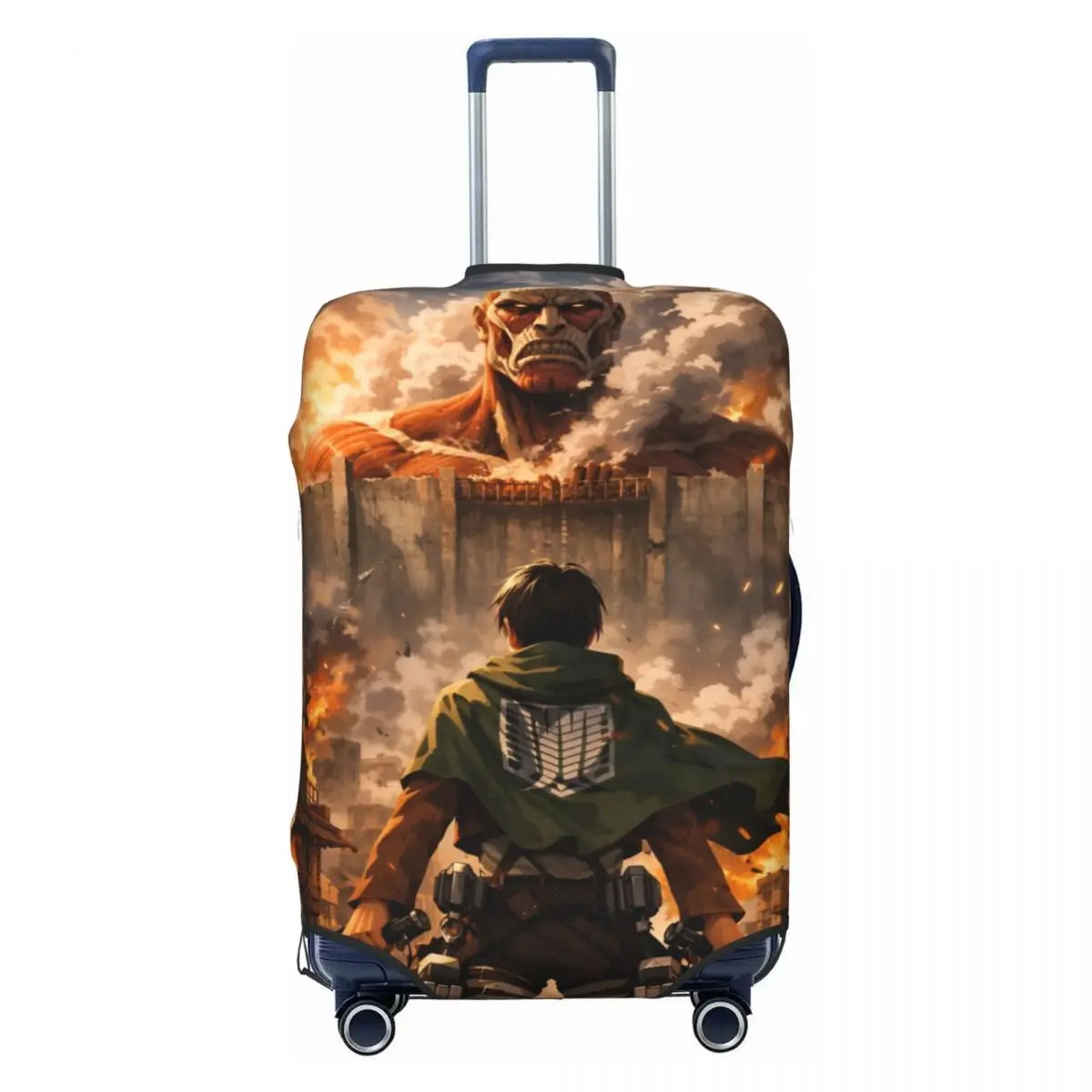 

Custom Attacks On Titans Suitcase Cover Washable Cartoon Anime Comic Film Luggage Covers Protector for 18-32 inch