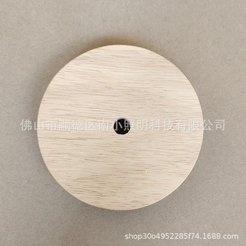 

2pcs Led Lamp Base Replacement Round Wooden Bedside Light Holder Table Solid Wood Display Stand For Bedroom Natural