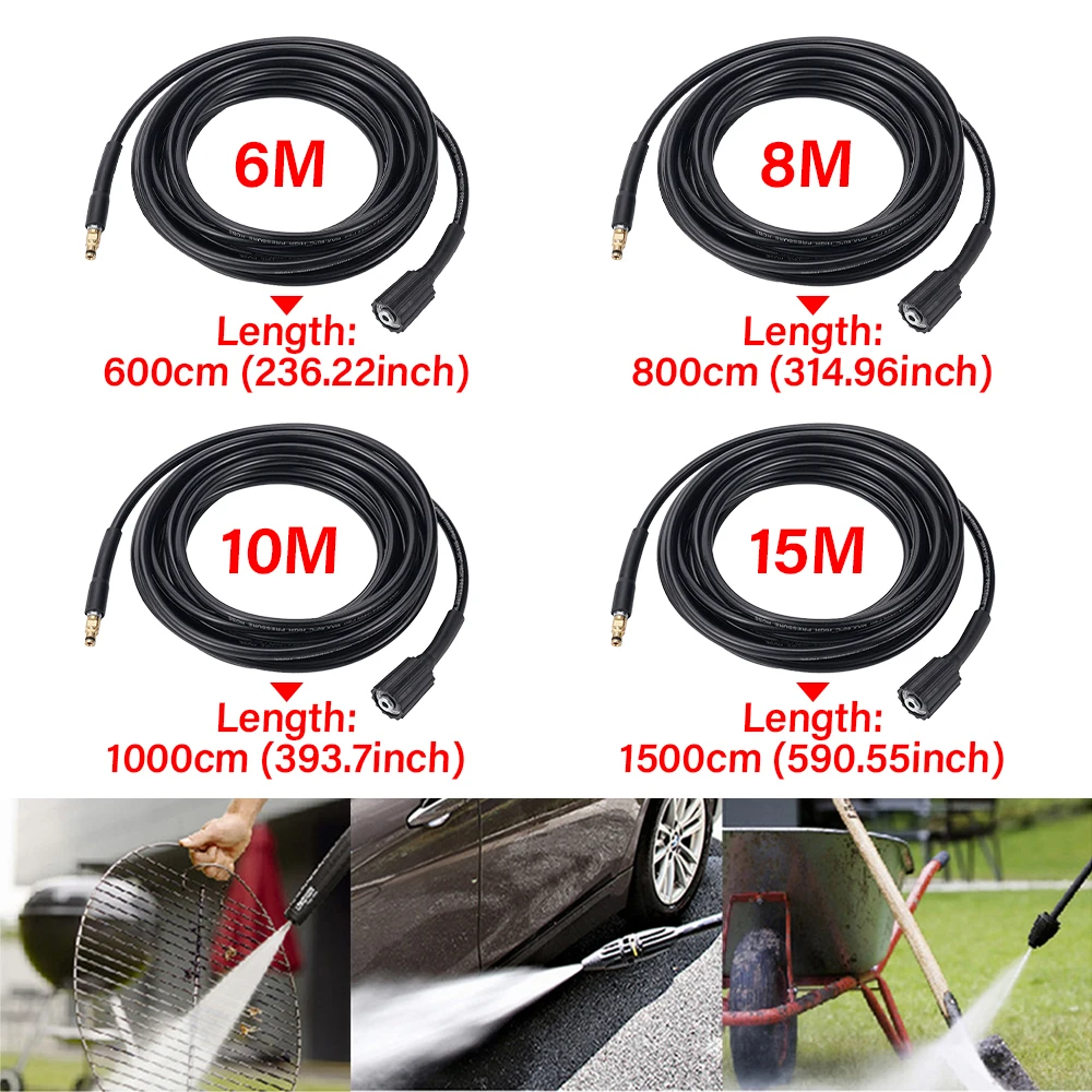 6/8/10/15-meter high-pressure cleaning hose for car washing pipeline cleaning Karcher K2 K3 K4  K5 garden cleaning vehicle tools