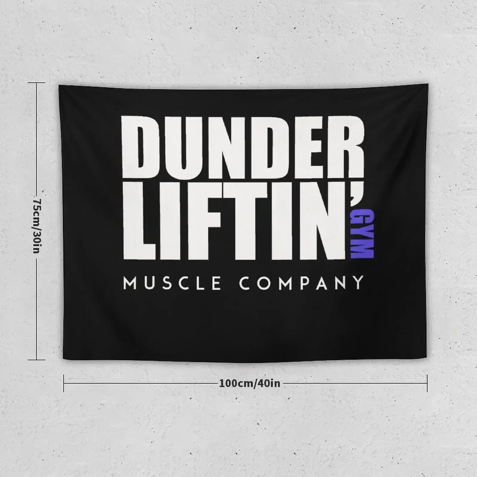 Dunder Lifting Gym Muscle Company - Dark version Tapestry Wall Carpet Decor Home Decorative Paintings Wall Hanging Wall Tapestry