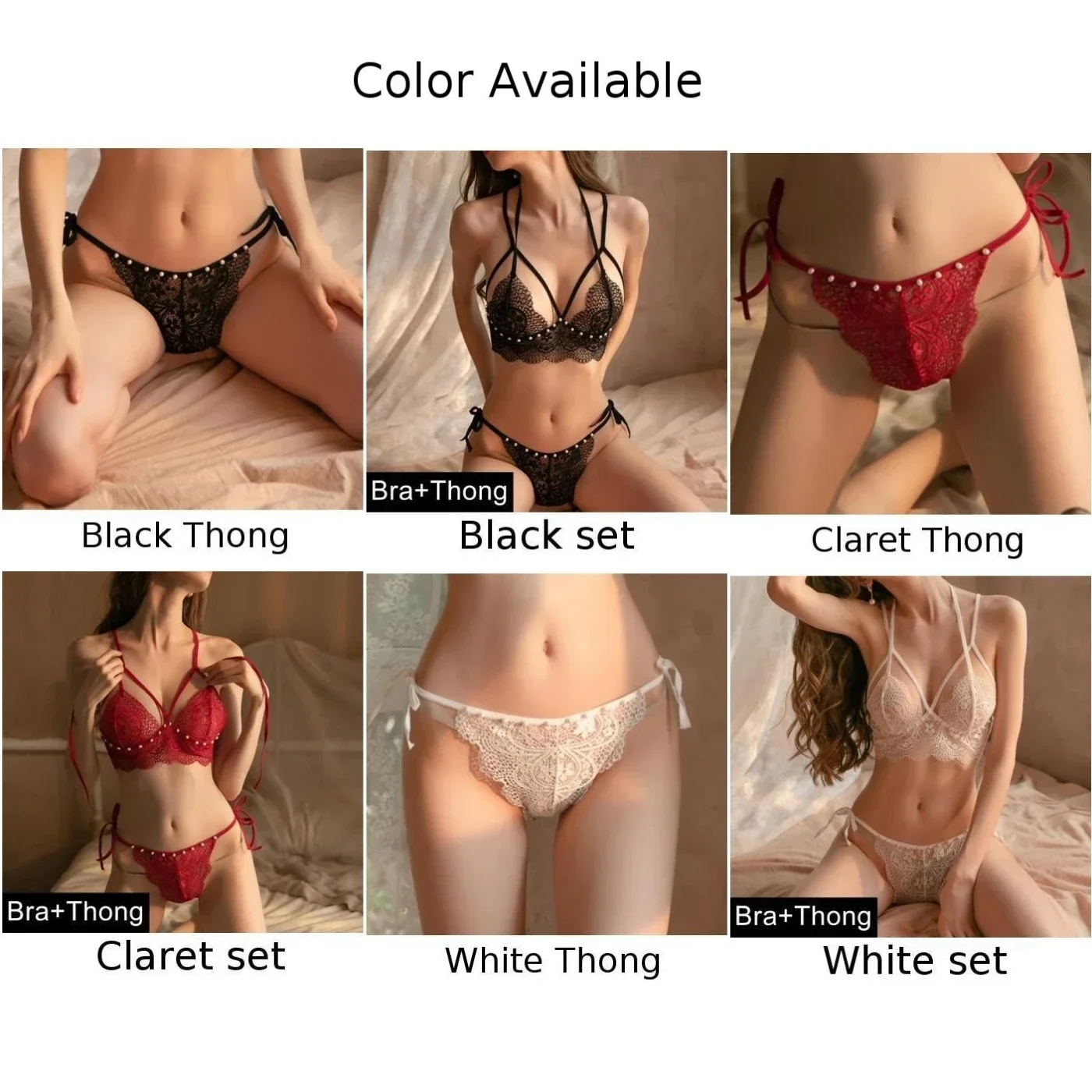 Calcinha De Renda De Cintura Baixa Para Senhoras, Lingerie Sexy, Tanga Quente, Roupa Interior Oca