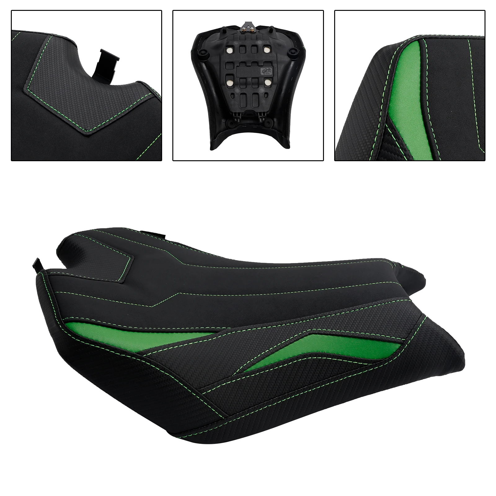 Artudatech Front Driver Raider Seat Pillion Saddle Redb for Kawasaki Ninja 900 Z900 2025+ Black