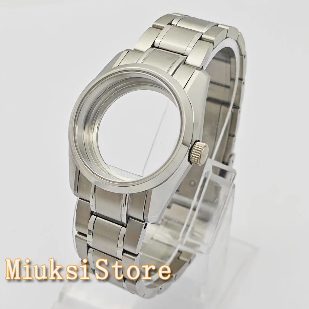 

NH35 Watch Case 36mm Silver Stainless Steel Sapphire Crystal Watch Case Fit NH34 NH35 ETA2824 PT5000 Movement Watch Accessories