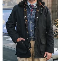 Non Stock Light Waxed Country Jacket Heritage Style Mens 4-Pocket Outerwear Coat