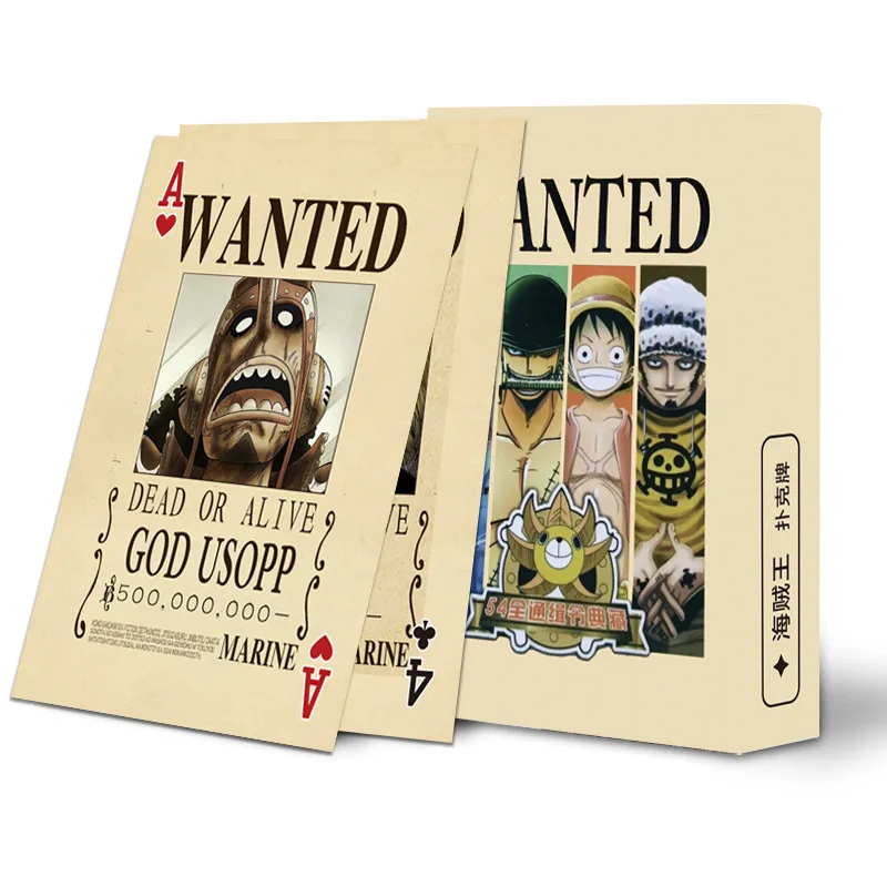 One Piece Wanted Cartoon Niedliche Spielkarten Persönliche 2D Party Unterhaltungsspiel Karten Spielzeug Animation Peripherie Großhandel – Detail 3