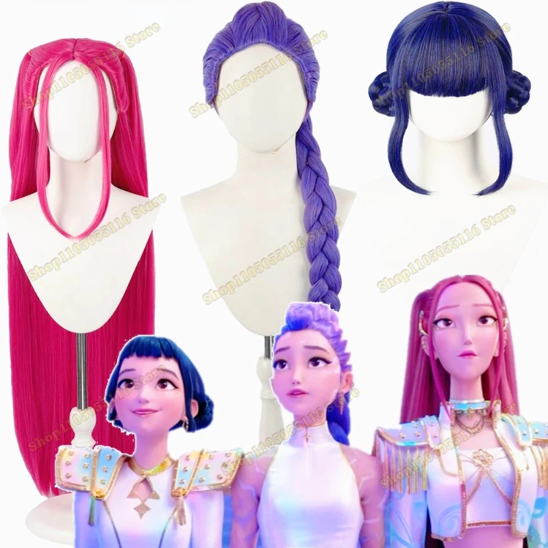 

Mira Disguise Wig KPop Demons Adult Women Cosplay Hunter Headwear Girls Halloween Carnival Costume Accessorie