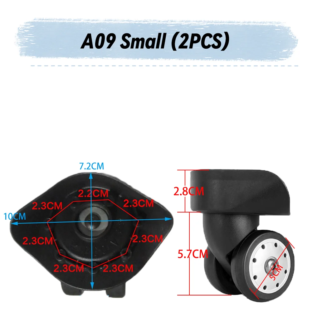 Подходит для французского пола A09, универсальные сменные колеса для чемоданов, аксессуары для колес, гладкие бесшумные ролики