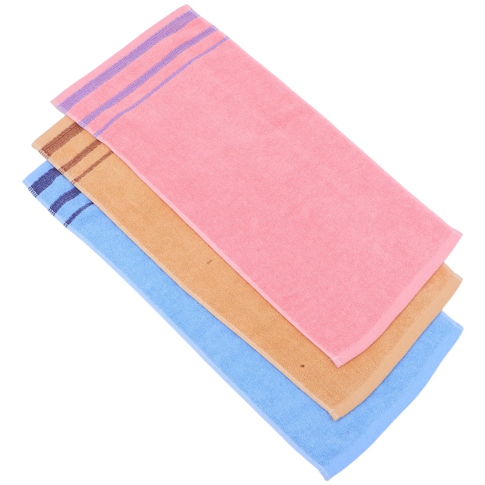 3Pcs Cotton Jacquard Towels Soft Absorbent Gentle Fabric Facial Hand Towels Compact Quick Drying Home Use Face Washcloths