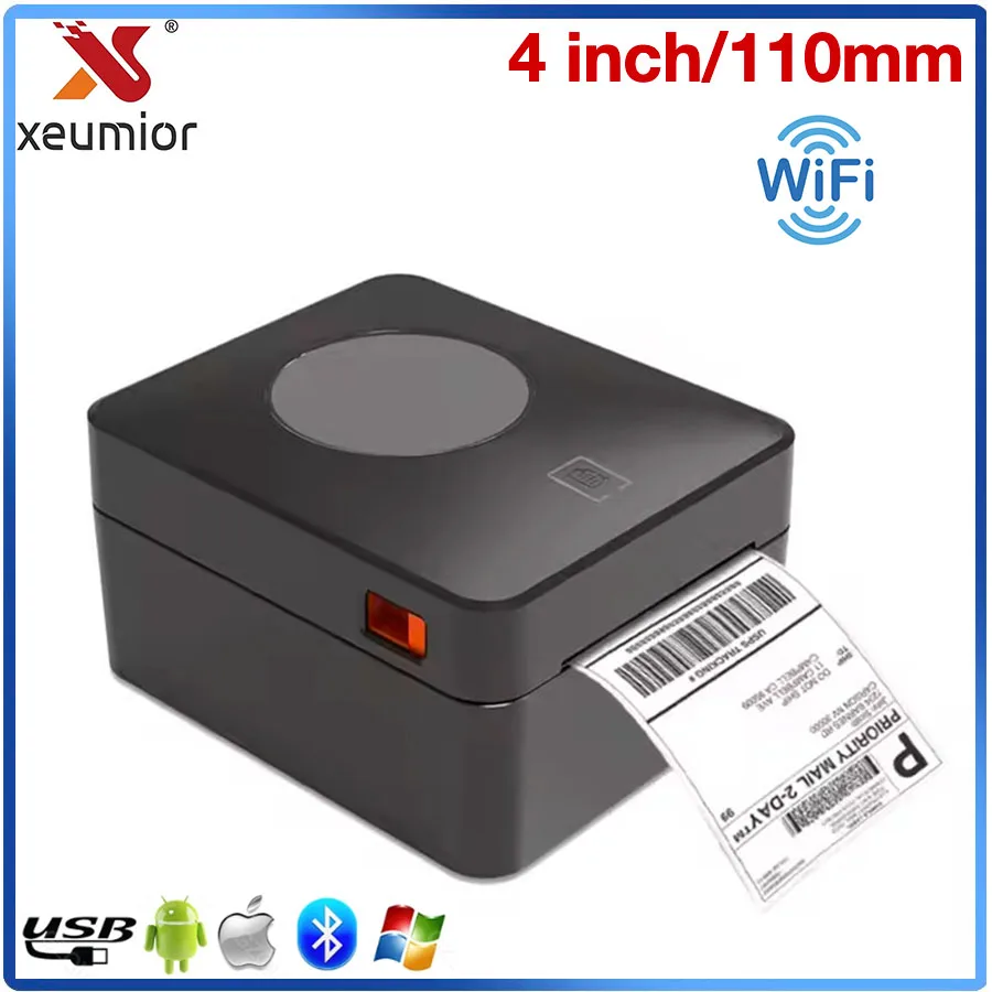 4 Inch Wireless Bluetooth Shipping Express Thermal Barcode Sticker Printer 4x6 Waybill Bar code Label Maker Wifi USB ZJ-9250